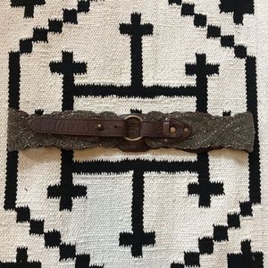 ANTHROPOLOGIE: Beaded Leather Belt
